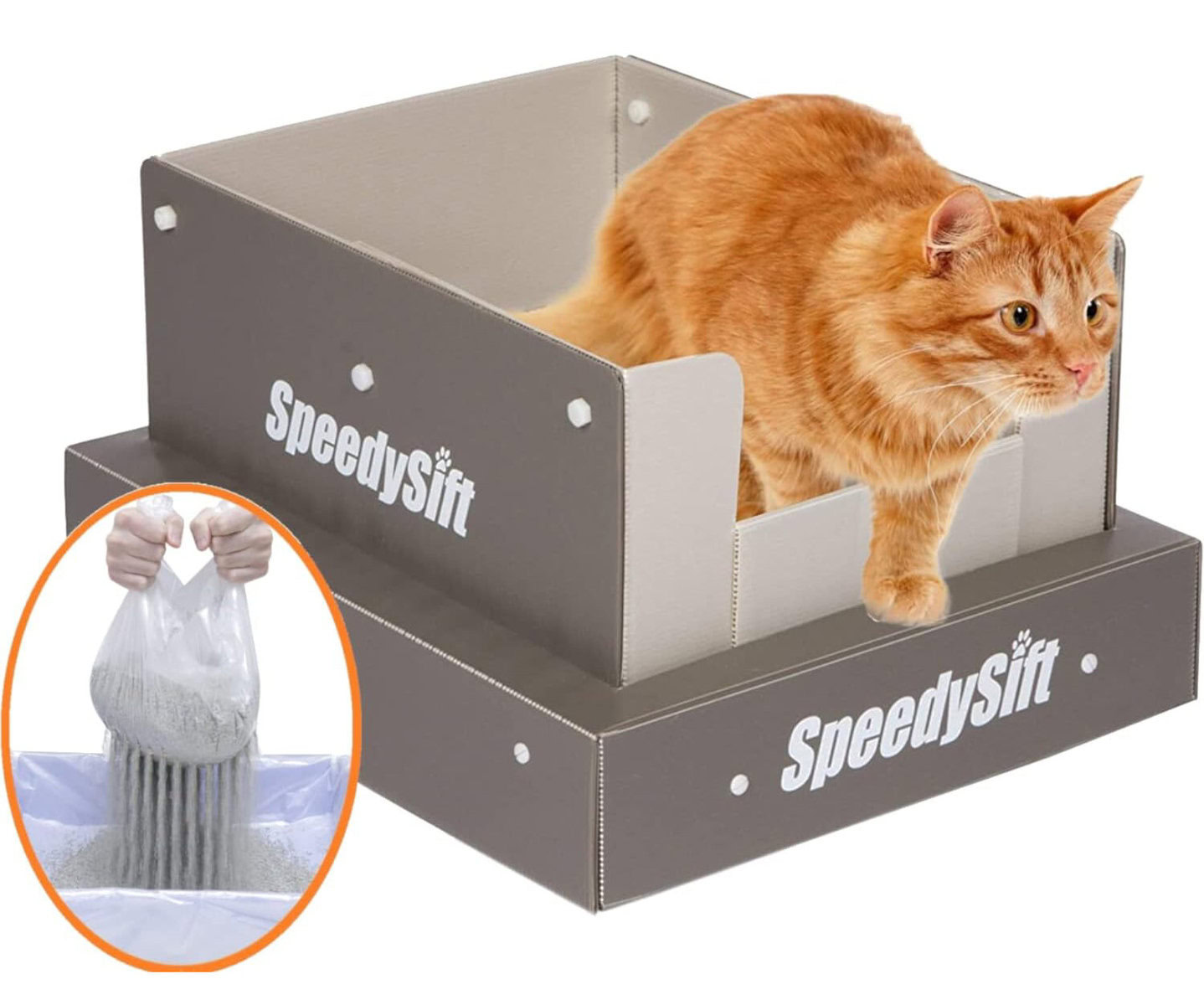 SpeedySift Cat Litter Box with Sifting Liners