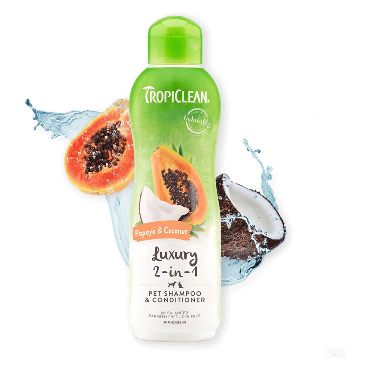 TropiClean 2-in-1 Papaya & Coconut Dog Shampoo and Conditioner