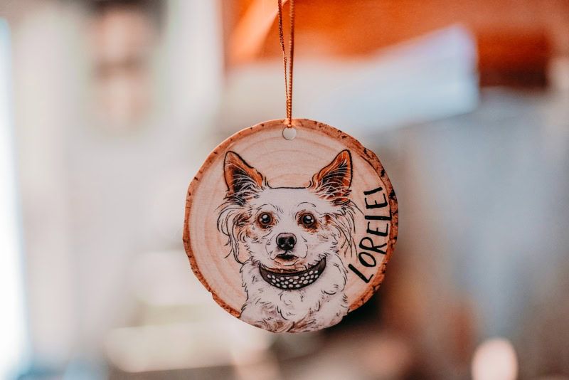Unifury Wooden Ornament - product with string