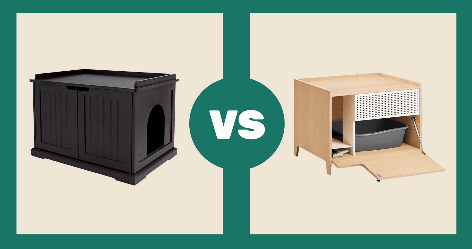 Unipaws Decorative Cat Litter Box Enclosure vs Tuft & Paw Haven Litter