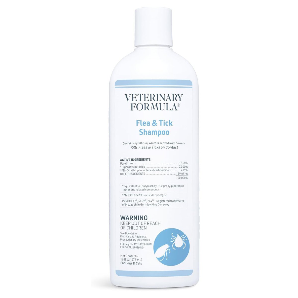 Veterinary Formula Flea and Tick Shampoo for Dogs and Cats