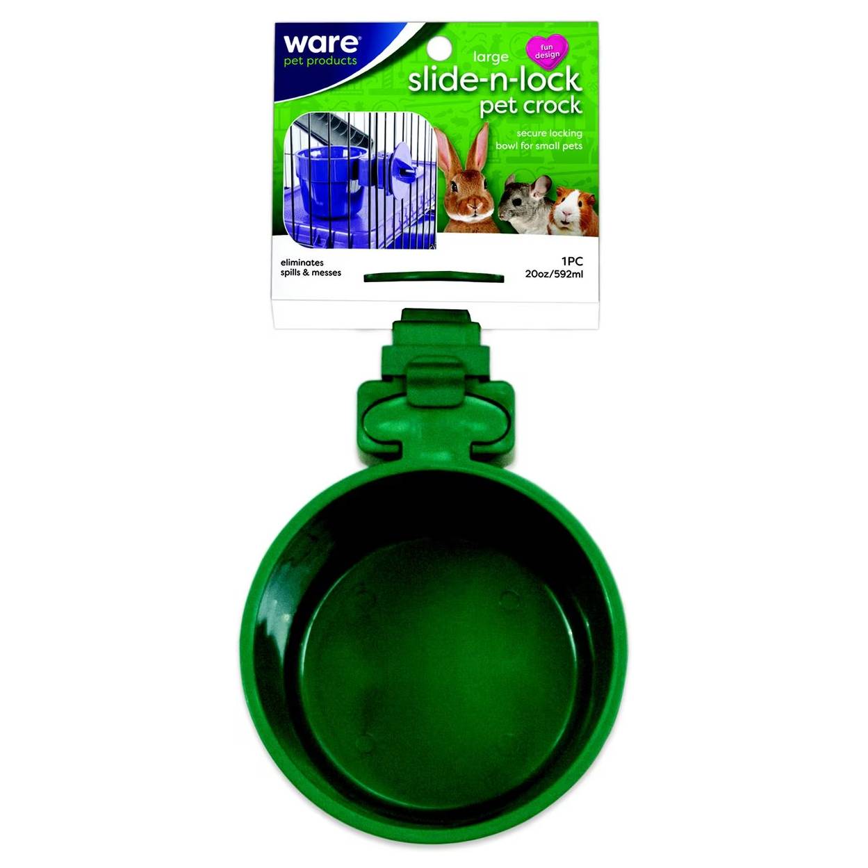 Ware Slide-N-Lock Small Animal Bowl