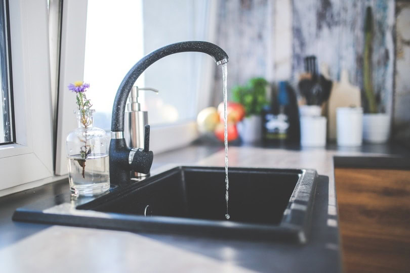 Water coming from the tap