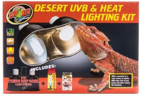 Zoo Med Desert UVB and Heat Lighting Dual Kit