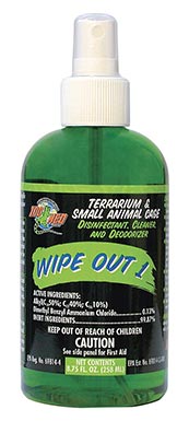 Zoo Med Wipe Out Terrarium & Small Animal Cage Cleaner, 8.75-oz bottle