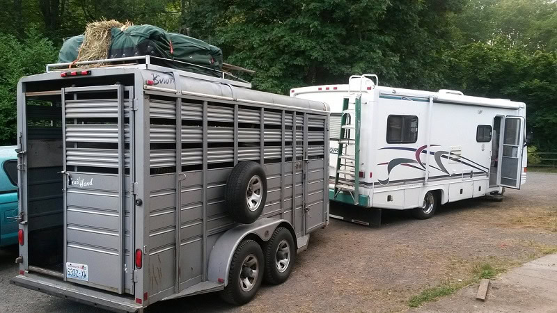 a big horse trailer