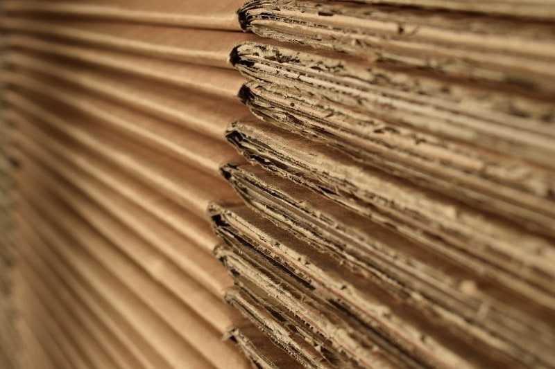a stack of cardboard