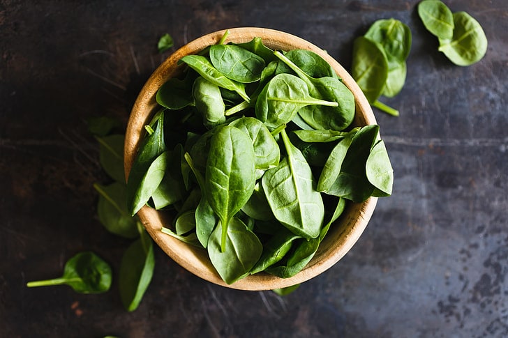 bowl of spinach