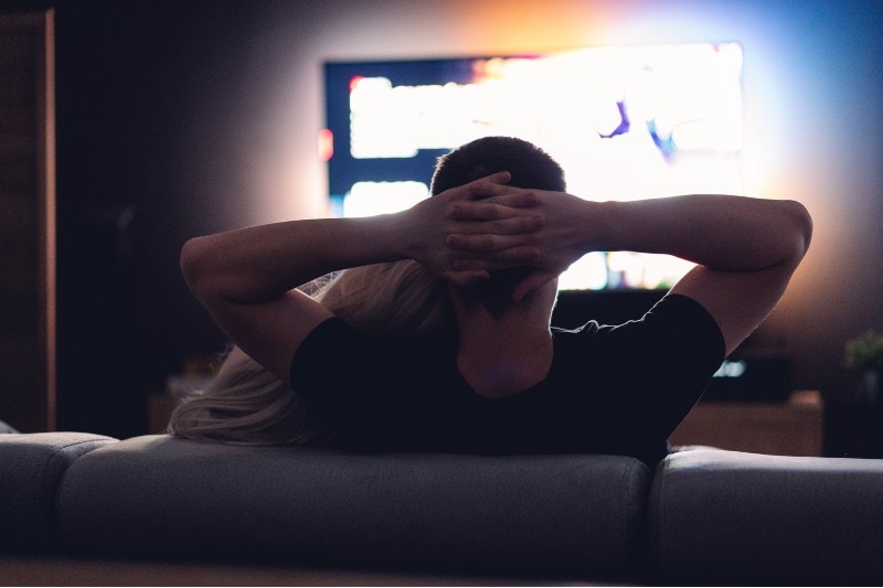 couple watching tv