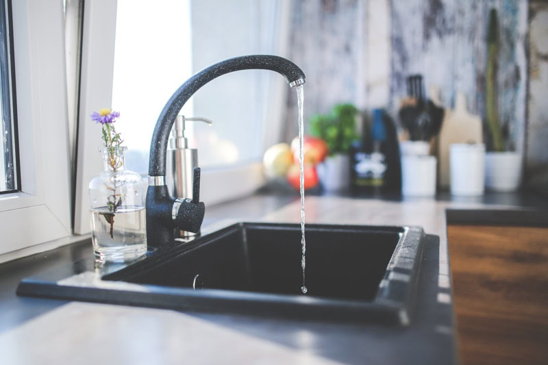 faucet in the kitchen