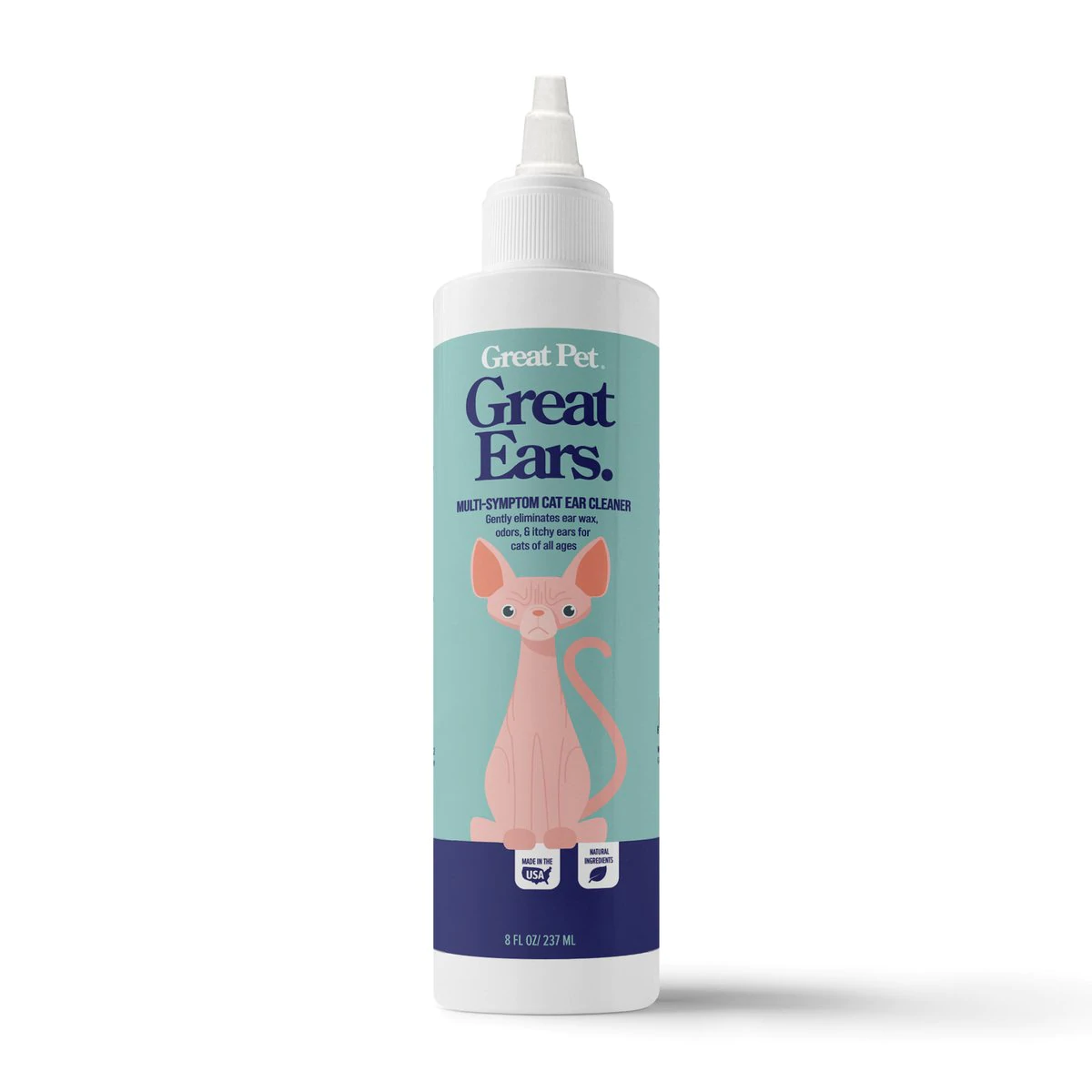 Great Pet great Ears Cat Ear Cleanergreatearscat bottle white