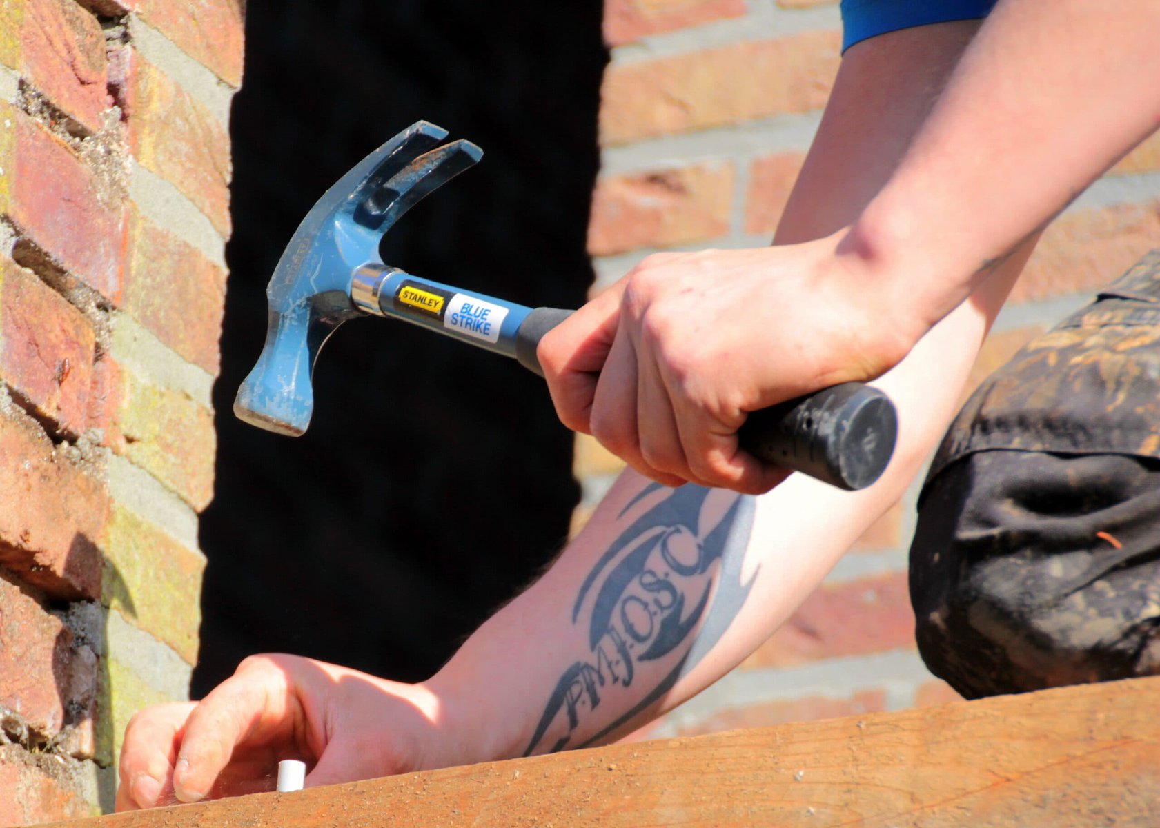Man building