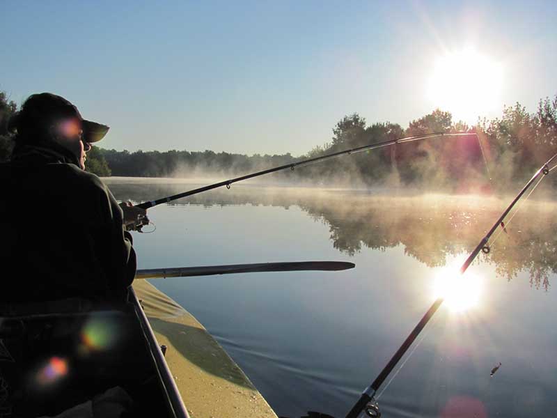 man fishing in the river