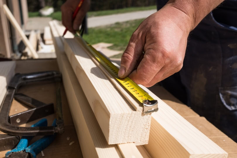 measuring wood