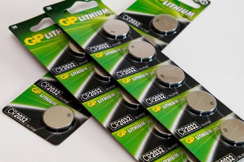 packed button batteries