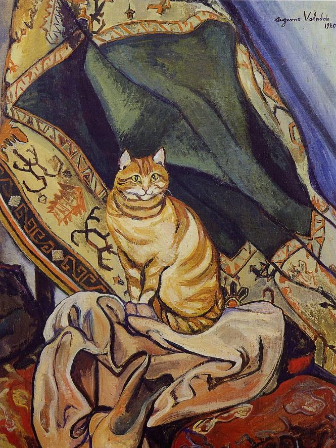 raminou assis sur une draperie_Suzanne Valadon_WikiArt