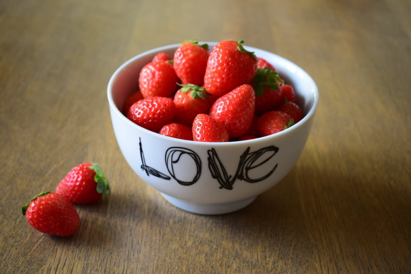 strawberries in a cup