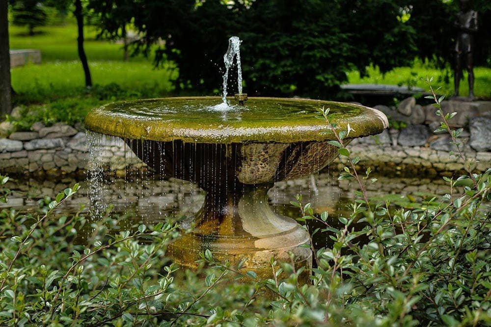 fountain in the pond